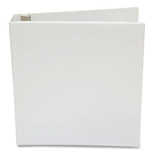 Economy Round Ring View Binder, 3 Rings, 1.5" Capacity, 11 X 8.5, White, 12/carton