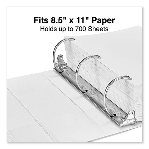 Slant D-ring View Binder, 3 Rings, 4" Capacity, 11 X 8.5, White