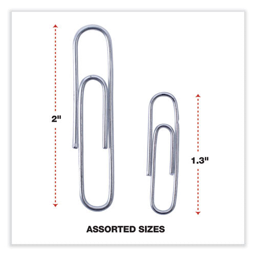 Plastic-coated Paper Clips With One-compartment Storage Tub, (750)