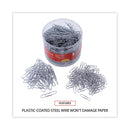 Plastic-coated Paper Clips With One-compartment Storage Tub, (750)