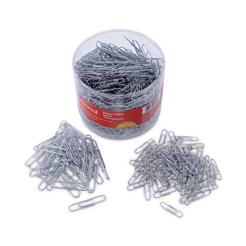 Plastic-coated Paper Clips With One-compartment Storage Tub, (750)