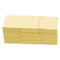 Recycled Self-stick Note Pads, 1.5" X 2", Yellow, 100 Sheets/pad, 12 Pads/pack