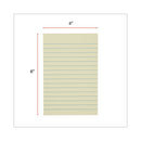 Recycled Self-stick Note Pads, Note Ruled, 4" X 6", Yellow, 100 Sheets/pad, 12 Pads/pack