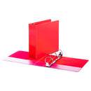 Economy Non-view Round Ring Binder, 3 Rings, 3" Capacity, 11 X 8.5, Red