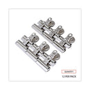 Bulldog Magnetic Clips, Medium, Nickel, 12/pack