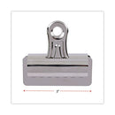 Bulldog Clips, Jumbo, Nickel, 12/pack