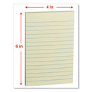 Self-stick Note Pads, Note Ruled, 4" X 6", Yellow, 100 Sheets/pad, 12 Pads/pack