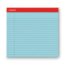 Colored Perforated Ruled Writing Pads, Wide/legal Rule, 50 Blue 8.5 X 11 Sheets, Dozen