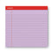 Colored Perforated Ruled Writing Pads, Wide/legal Rule, 50 Orchid 8.5 X 11 Sheets, Dozen