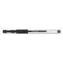 Comfort Grip Gel Pen, Stick, Medium 0.7 Mm, Black Ink, Clear Barrel, Dozen