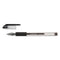 Comfort Grip Gel Pen, Stick, Medium 0.7 Mm, Black Ink, Clear Barrel, Dozen