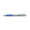 Comfort Grip Gel Pen, Retractable, Medium 0.7 Mm, Blue Ink, Silver Barrel, Dozen