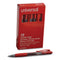 Comfort Grip Gel Pen, Retractable, Medium 0.7 Mm, Red Ink, Translucent Red Barrel, Dozen