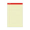 Perforated Ruled Writing Pads, Wide/legal Rule, Red Headband, 50 Canary-yellow 8.5 X 14 Sheets, Dozen