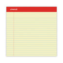 Perforated Ruled Writing Pads, Wide/legal Rule, Red Headband, 50 Canary-yellow 8.5 X 14 Sheets, Dozen