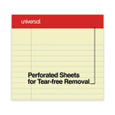 Perforated Ruled Writing Pads, Wide/legal Rule, Red Headband, 50 Canary-yellow 8.5 X 14 Sheets, Dozen