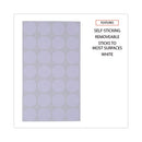 Self-adhesive Removable Color-coding Labels, 0.75" Dia, White, 28/sheet, 36 Sheets/pack