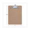 Hardboard Clipboard, 1.25" Clip Capacity, Holds 8.5 X 11 Sheets, Brown, 3/pack