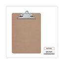 Hardboard Clipboard, 1.25" Clip Capacity, Holds 8.5 X 11 Sheets, Brown, 3/pack