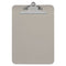 Plastic Clipboard With High Capacity Clip, 1.25" Clip Capacity, Holds 8.5 X 11 Sheets, Translucent Black