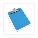 Plastic Clipboard With High Capacity Clip, 1.25" Clip Capacity, Holds 8.5 X 11 Sheets, Translucent Blue