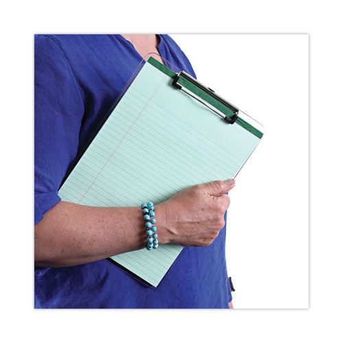 Plastic Clipboard With Low Profile Clip, 0.5" Clip Capacity, Holds 8.5 X 11 Sheets, Clear