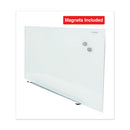 Frameless Magnetic Glass Marker Board, 36 X 24, White Surface