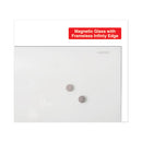 Frameless Magnetic Glass Marker Board, 48 X 36, White Surface