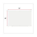 Frameless Glass Marker Board, 72 X 48, White Surface