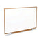 Deluxe Melamine Dry Erase Board, 48 X 36, Melamine White Surface, Oak Fiberboard Frame