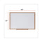 Deluxe Melamine Dry Erase Board, 36 X 24, Melamine White Surface, Oak Fiberboard Frame