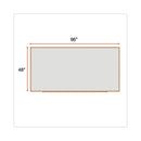 Deluxe Melamine Dry Erase Board, 96 X 48, Melamine White Surface, Oak Fiberboard Frame