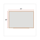 Deluxe Melamine Dry Erase Board, 72 X 48, Melamine White Surface, Oak Fiberboard Frame