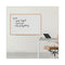 Deluxe Melamine Dry Erase Board, 72 X 48, Melamine White Surface, Oak Fiberboard Frame