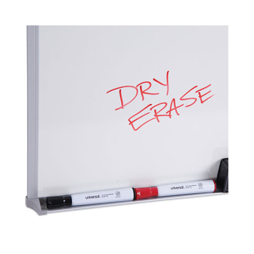 Melamine Dry Erase Board With Aluminum Frame, 36 X 24, White Surface, Anodized Aluminum Frame