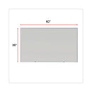 Deluxe Melamine Dry Erase Board, 60 X 36, Melamine White Surface, Silver Anodized Aluminum Frame