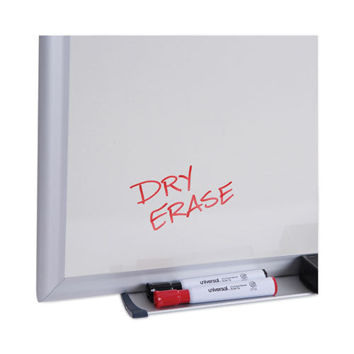 Deluxe Melamine Dry Erase Board, 96 X 48, Melamine White Surface, Silver Anodized Aluminum Frame