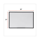 Design Series Deluxe Dry Erase Board, 36 X 24, White Surface, Black Anodized Aluminum Frame