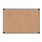 Cork Board With Aluminum Frame, 36 X 24, Natural Surface