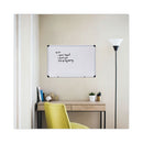 Modern Melamine Dry Erase Board With Aluminum Frame, 36 X 24, White Surface