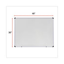 Modern Melamine Dry Erase Board With Aluminum Frame, 48 X 36, White Surface