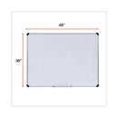 Magnetic Steel Dry Erase Marker Board, 48 X 36, White Surface, Aluminum/plastic Frame