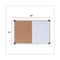 Cork/dry Erase Board, Melamine, 36 X 24, Black/gray, Aluminum/plastic Frame