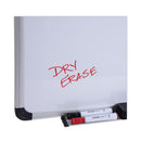 Deluxe Porcelain Magnetic Dry Erase Board, 36 X 24, White Surface, Silver/black Aluminum Frame