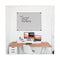 Deluxe Porcelain Magnetic Dry Erase Board, 48 X 36, White Surface, Silver/black Aluminum Frame