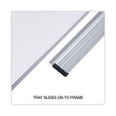 Deluxe Porcelain Magnetic Dry Erase Board, 72 X 48, White Surface, Silver/black Aluminum Frame