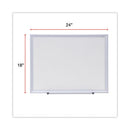 Deluxe Melamine Dry Erase Board, 24 X 18, Melamine White Surface, Silver Aluminum Frame