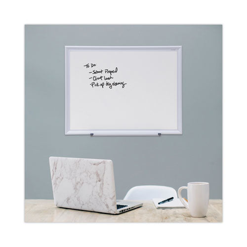 Deluxe Melamine Dry Erase Board, 24 X 18, Melamine White Surface, Silver Aluminum Frame