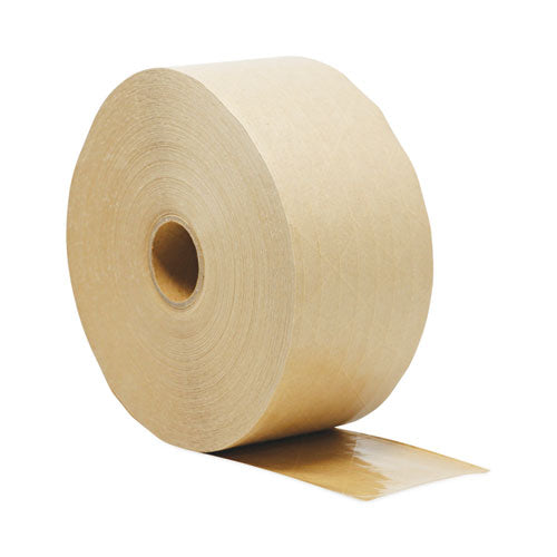 Glass-fiber Reinforced Gummed Kraft Sealing Tape, 3" Core, 3" X 450 Ft, Brown, 10/carton