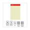 Perforated Ruled Writing Pads, Narrow Rule, Red Headband, 50 Canary-yellow 5 X 8 Sheets, Dozen